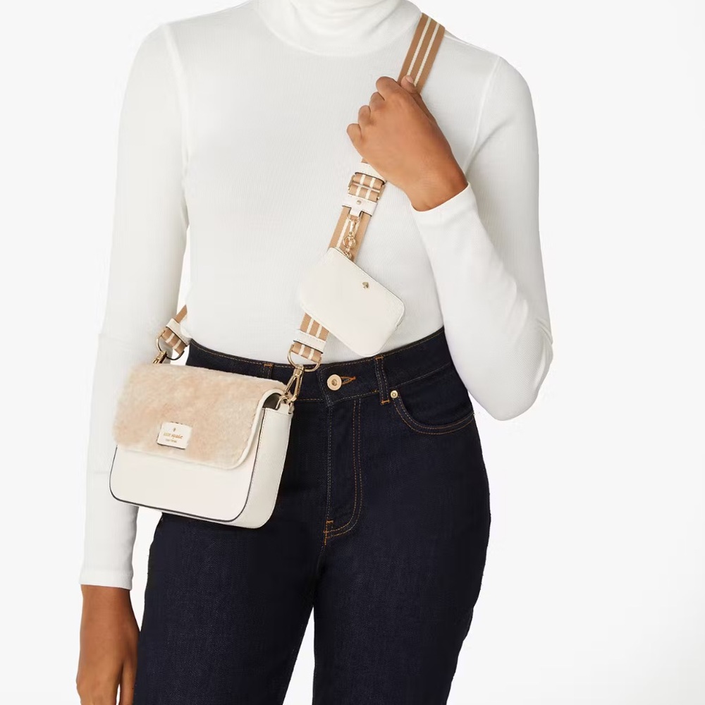 ♠️ Kate Spade Rosie Faux Shearling Flap Crossbody♠️ - Picture 11 of 11